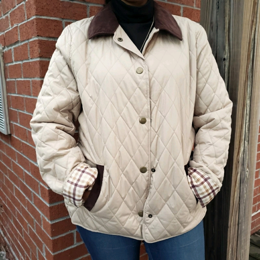 Large Laura Scott quilted barn jacket